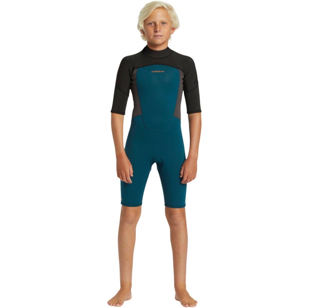 2026 Quiksilver Toddler Prologue 2/2mm Back Zip Shorty Wetsuit EQKW503004 - Midnight Turquoise